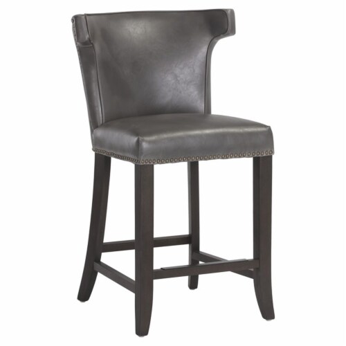 Sunpan Murry 26 Transitional Faux Leather Counter Stool in Gray, 1 Kroger