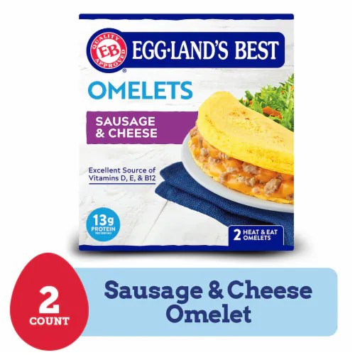 Eggland's Best Sausage & Cheese Omelets, 2 ct / 7.8oz King Soopers