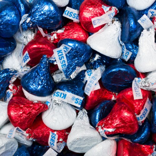Hershey's Kisses Chocolate Patriotic Candy with Red, Blue, & White, 2,500 pieces Fry’s Food Stores