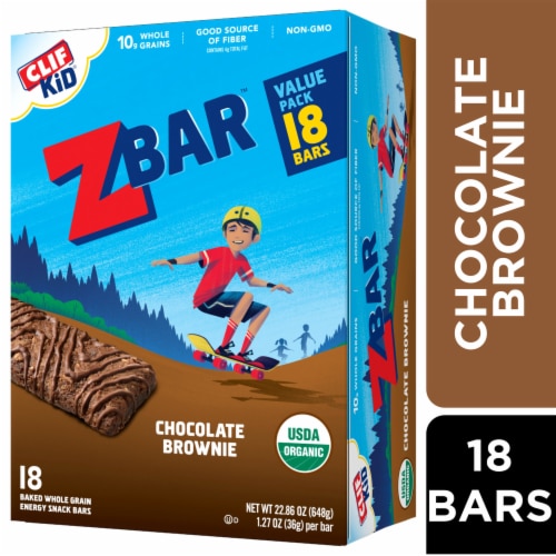 Clif KidÂ® ZBarâ„¢ Organic Chocolate Brownie Energy Snack Bars, 18 ct / 1.