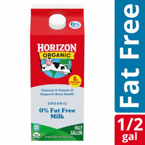 Horizon Organic Fat Free Milk Half Gallon, 1/2 gal Ralphs