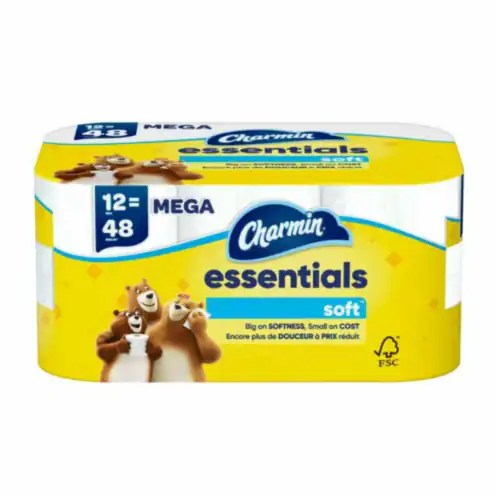 Charmin Essentials Soft Toilet Paper 12 Mega Rolls, 12 Rolls Kroger