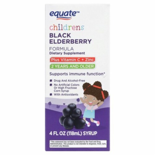 Children's Black Elderberry Syrup with Vitamin C and Zinc; 4 fl oz, 1