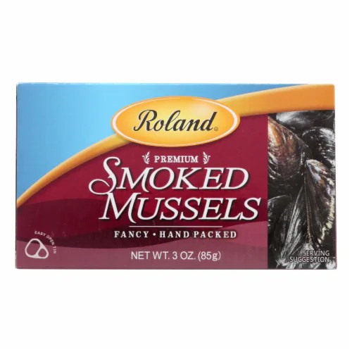 Roland Premium Smoked Mussels Case of 10 3 OZ, 10 case / 3 OZ Kroger