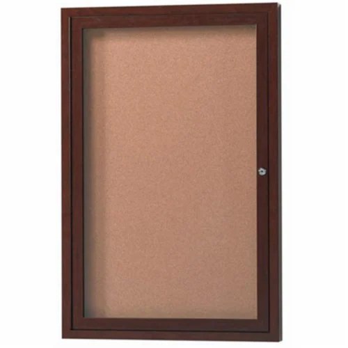 Aarco Products DCCWW3624R 1Door Wood Frame Enclosed Bulletin Board