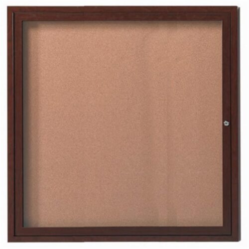 Aarco Products ODCCWW3636R Outdoor Enclosed Bulletin Board Walnut, 1