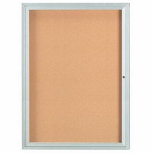 Aarco Products DCC4836RI 36 in. W x 48 in. H Illuminated Enclosed Aluminum Bulletin Board, 1