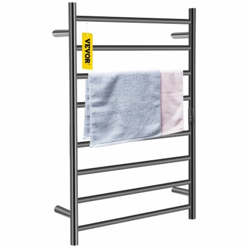 Vevor Heated Towel Rack Towel Heater Warmer 8 Bars Stainless Steel