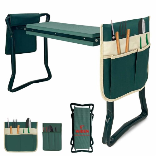 Heavy Duty Foldable Garden Kneeler And Seat Gardening Bench With Two