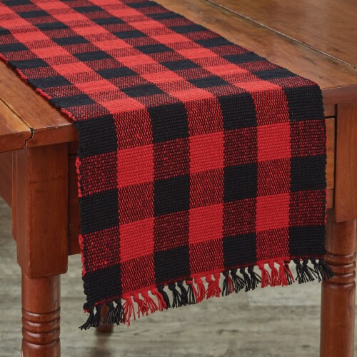Park Designs Buffalo Check Yarn Table Runner 54''L Red, 1 table