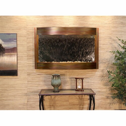 Adagio CWA1040 Calming Waters Rustic Copper Silver Mirror Wall Fountain