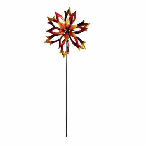 Corp Double Sided Flame Flower Spinning Metal Garden Stake, 1 Kroger
