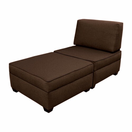 30 in. Chaise Lounge Storage Ottomans Espresso, 1 Kroger