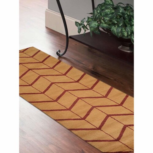 2 ft. 6 in. x 10 ft. Hand Knotted Wool Geometric Runner Rug, Blue