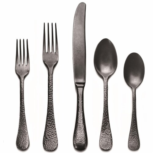 Stainless Steel Place Setting Epoque Oro Nero Pewter 5 Piece, 1