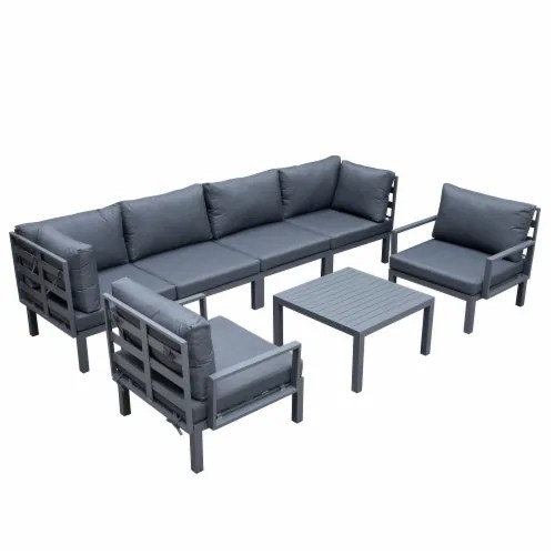 Hamilton 7Piece Aluminum Patio Conversation Set With Coffee Table And