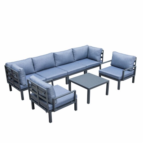 Hamilton 7Piece Aluminum Patio Conversation Set With Coffee Table And