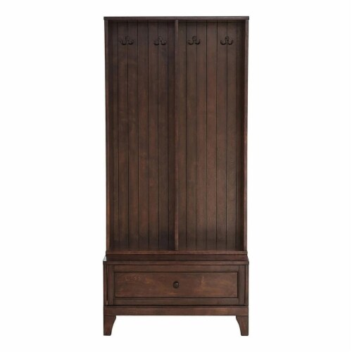 Milton Greens Stars Inc Traditional Wood Coat Rack with Drawer Storage
