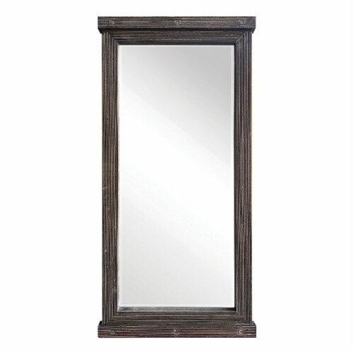 Milton Greens Stars Inc Wood Beveled Leaning/Wall Mounted Mirror in Gray, 1 Fry’s Food Stores