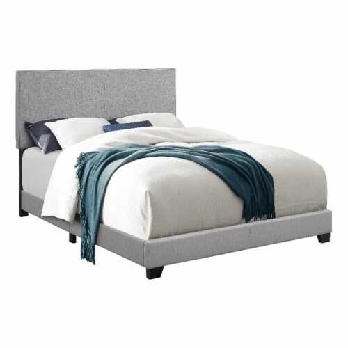 Milton Greens Stars Inc Modern Fabric Twin Bed Frame with 4 Slats in Light Gray, 1 Kroger