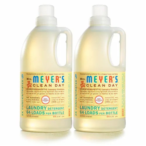 Mrs. Meyer's Clean Day Baby Blossom Scent Laundry Detergent, 64.0 fl oz
