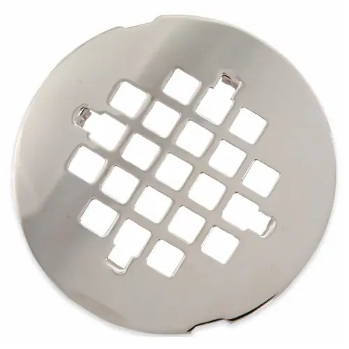 Shower Drain Cover, Brass Construction, 41/4 inches outside diameter