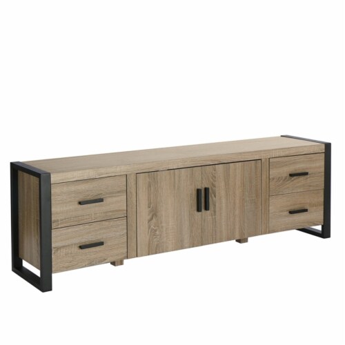 Urban Blend 70 Industrial Metal Wood TV Stand Driftwood, 1 Kroger