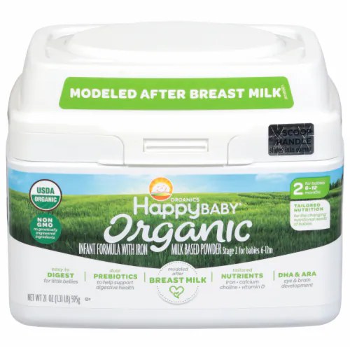 Happy Baby Organic Stage 2 Infant Formula Powder with Iron, 21 oz Kroger