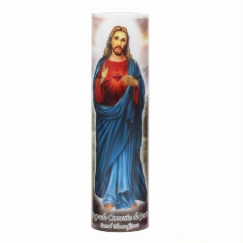 The Saints Collection Sacred Heart of Jesus LED Prayer Candle Multi