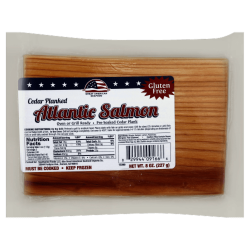 Great American Seafood Atlantic Salmon PreSoaked Cedar Plank, 8 oz