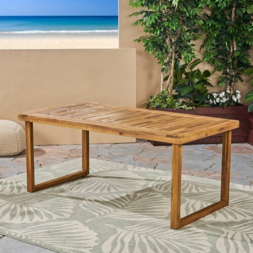 Ann Outdoor 69inch Acacia Wood Dining Table Natural, 69inch Kroger