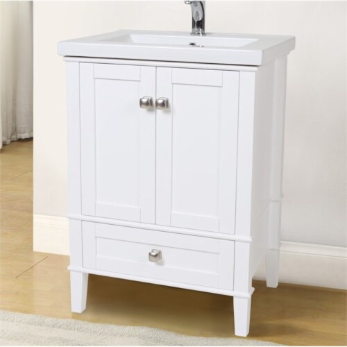 Elegant Decor VF2001 24 in. Single Bathroom Vanity Set, White Large