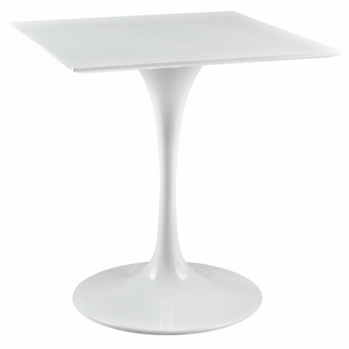 Modway White Lippa 28 Square Wood Top Dining Table, 1 unit Kroger