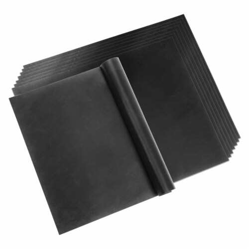 Black Heavy Duty Non Stick Reusable BBQ Grill Mats for Outdoor Grill, 8