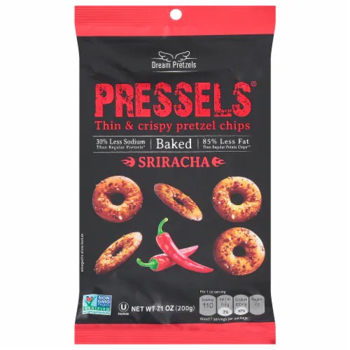 Pressel's Sriracha Thin & Crispy Baked Pretzel Chips, 7.1 oz Dillons