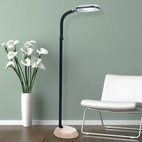 Lavish Home Natural Full Spectrum Sunlight Therapy Reading Floor Lamp