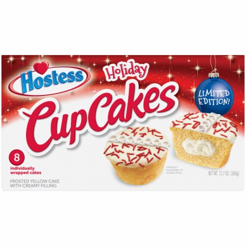 Kroger Hostess Limited Edition Holiday Cup Cakes 8 Count, 8 ct / 1.58 oz