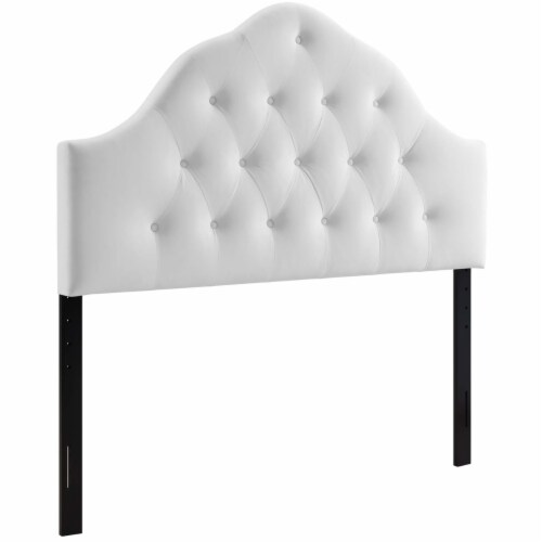 Modway Sovereign Full Diamond Tufted Performance Velvet Headboard,White