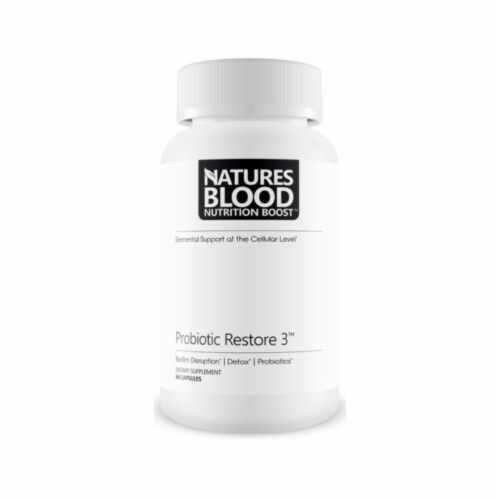 Natures Blood Nutrition Boost Probiotic Restore 3 For Gut Health 60 Capsules, 60 Capsules