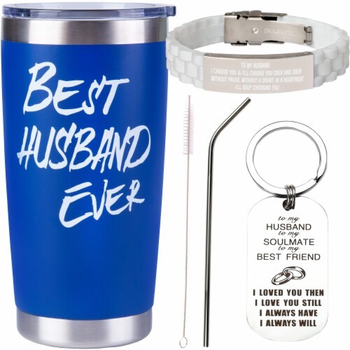 DORADREAMDEKO Best Husband Ever Tumbler Black/Silver, Gift for Husband
