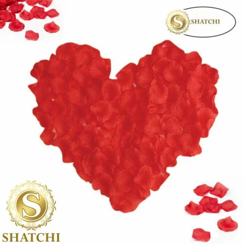 200 Deep Red Silk Rose Petals Valentine Wedding Anniversary Decorations