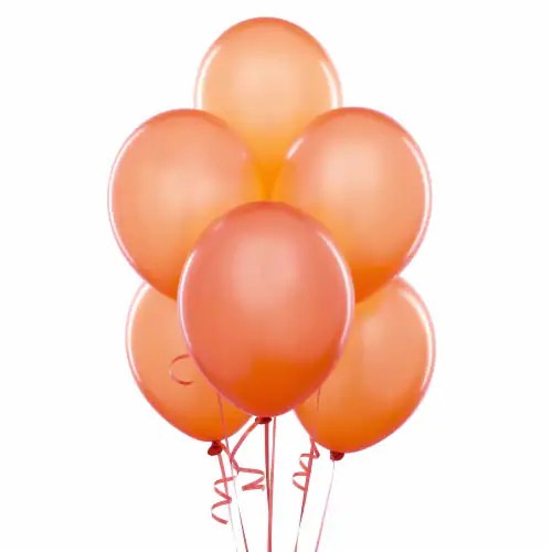100 pcs 12 Metallic Orange Colour Latex balloons birthday party