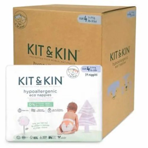 Kit & Kinᵀᴹ Hypoallergenic Size 4 136Count Disposable Diapers, 1 unit