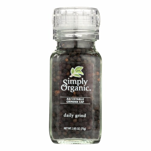 Simply Organic Daily Grind Black Peppercorns Organic Grinder 3 oz Pack of 3, Case of 3
