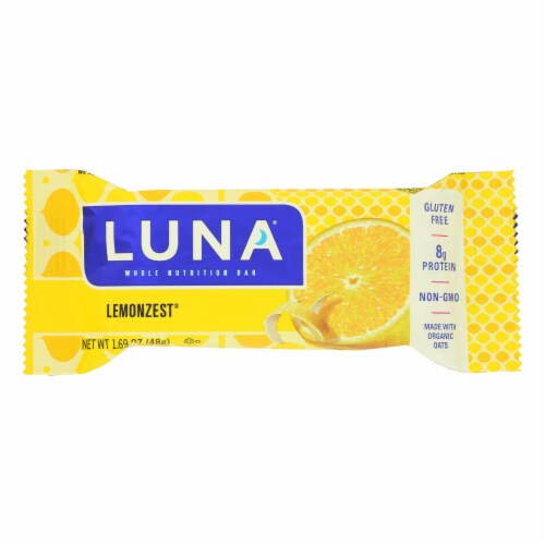 Clif Bar Luna Bar Organic Lemon Zest 1.69 oz Pack of 15, Case of 15