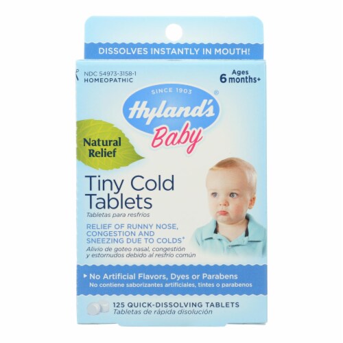 Hylands Homeopathic Baby Tiny Cold Tablets 125 Tablets, Case of 1