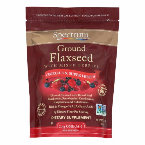Spectrum Essentials Ground Flax with Mixed Berries 12 oz, Case of 1