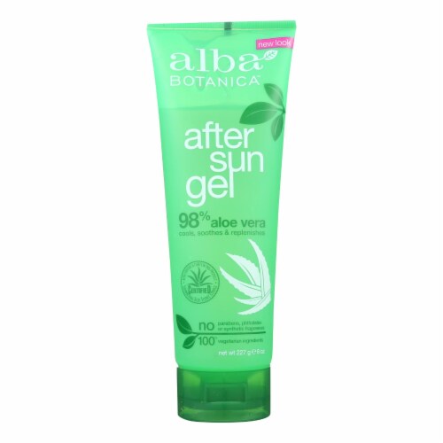 Alba Botanica After Sun Gel 98 Aloe 8 oz, Case of 1 8 FZ each