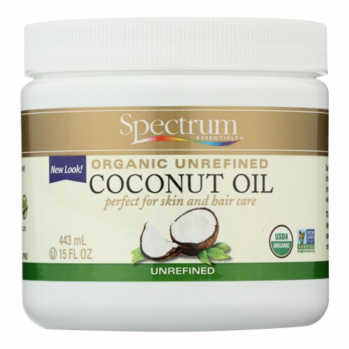 Spectrum Essentials Organic Coconut Oil Unrefined 15 oz, Case of 1