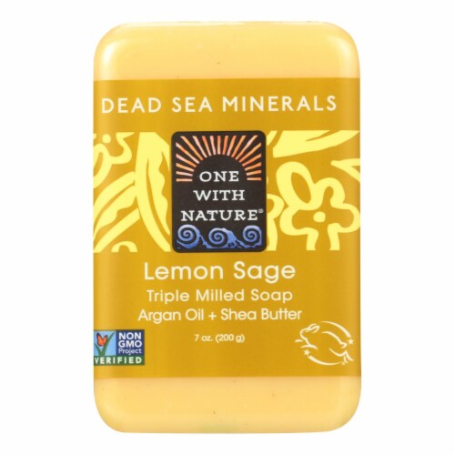 One With Nature Dead Sea Mineral Lemon Verbena Soap 7 oz, 1 Box 7